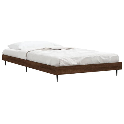 Bed Frame without Mattress Brown Oak 90x190 cm Single Engineered Wood