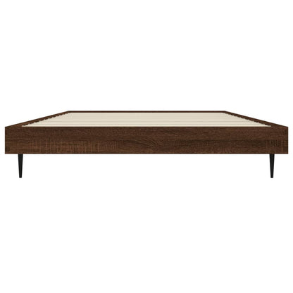 Bed Frame without Mattress Brown Oak 90x190 cm Single Engineered Wood