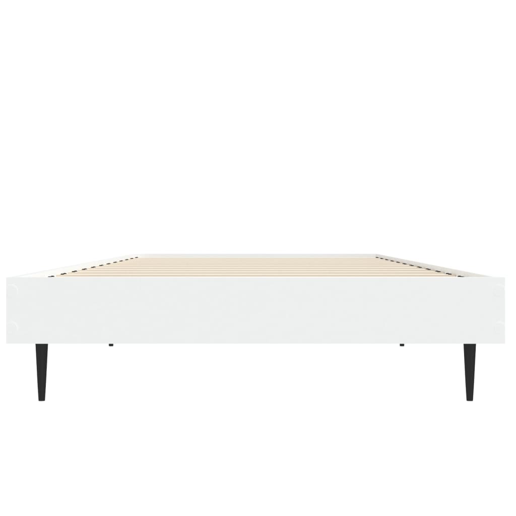 Bed Frame White 75x190 cm Small Single Engineered Wood