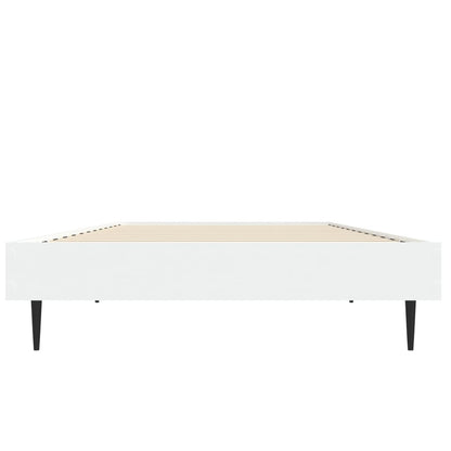 Bed Frame White 75x190 cm Small Single Engineered Wood