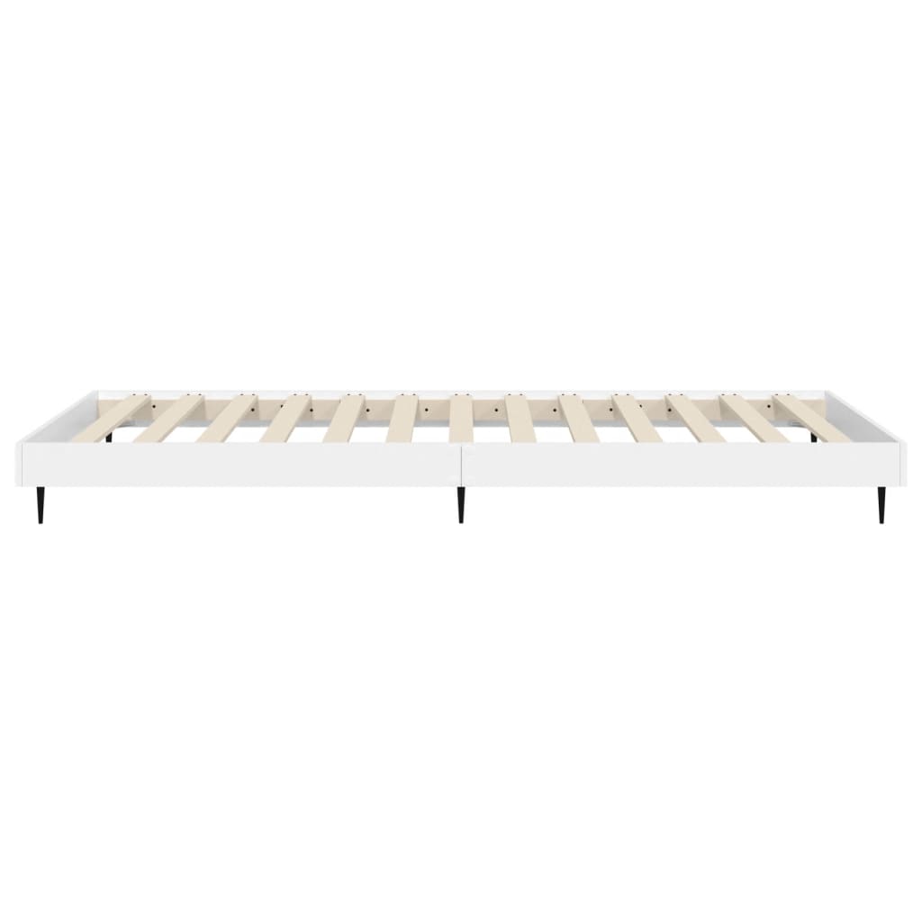 Bed Frame White 75x190 cm Small Single Engineered Wood