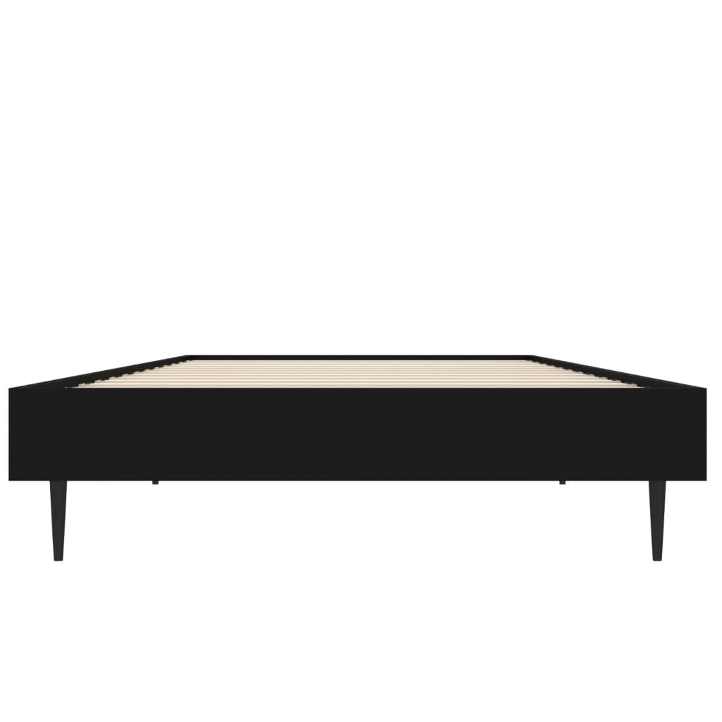 Bed Frame Black 75x190 cm Small Single Engineered Wood