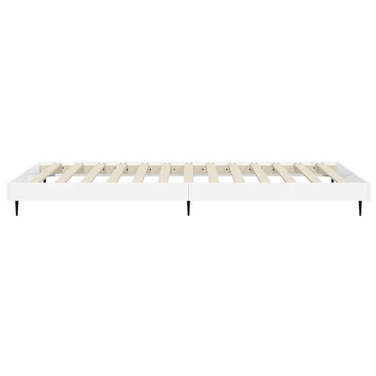 Bed Frame without Mattress High Gloss White 75x190 cm Small Single