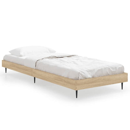 Bed Frame without Mattress Sonoma Oak 75x190 cm Small Single Engineered Wood