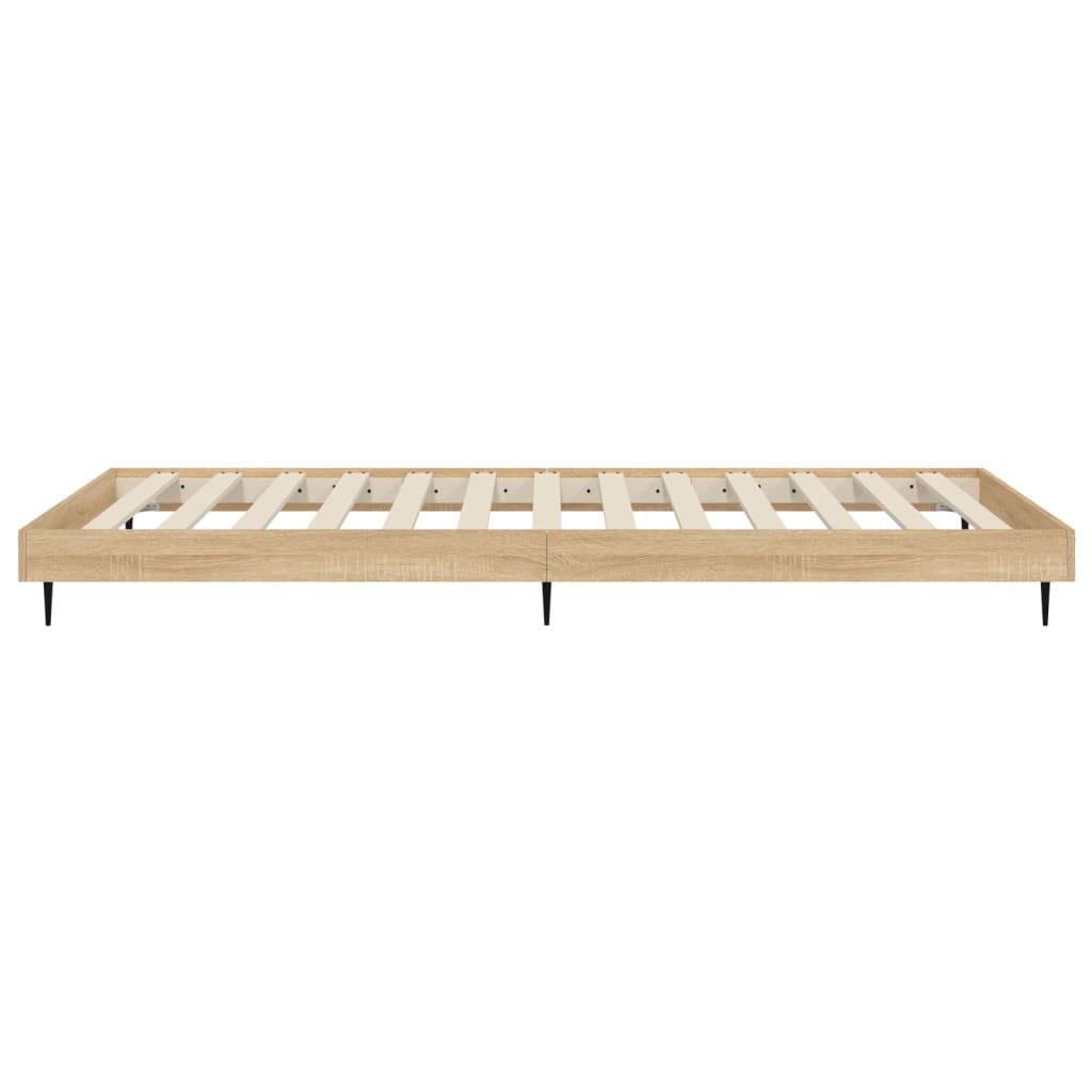 Bed Frame without Mattress Sonoma Oak 75x190 cm Small Single Engineered Wood