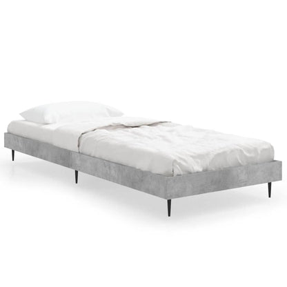 Bed Frame without Mattress Concrete Grey 75x190 cm Small Single