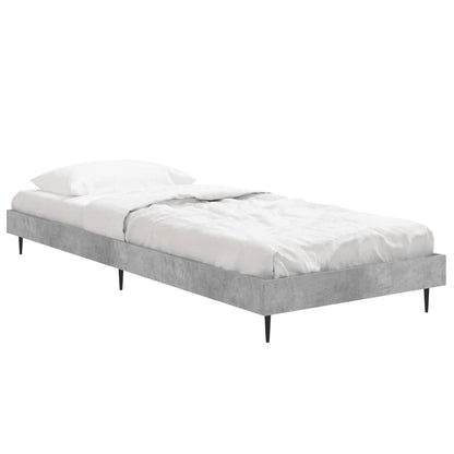 Bed Frame without Mattress Concrete Grey 75x190 cm Small Single