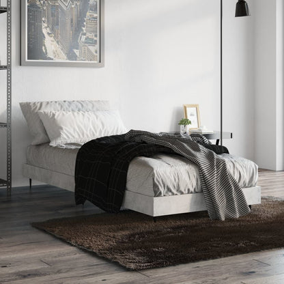 Bed Frame without Mattress Concrete Grey 75x190 cm Small Single