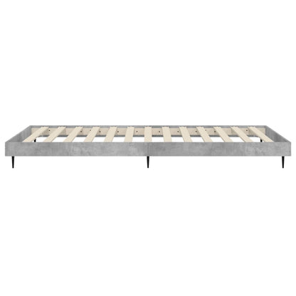 Bed Frame without Mattress Concrete Grey 75x190 cm Small Single