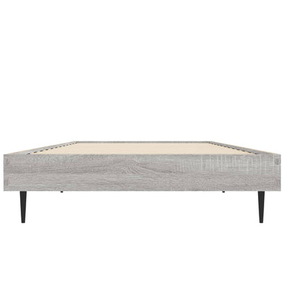 Bed Frame without Mattress Grey Sonoma 75x190 cm Small Single Engineered Wood