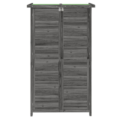 Garden Tool Shed Grey 83x57x140 cm Solid Wood Pine