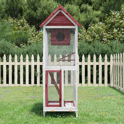 Bird House Mocha 60x58.5x160 cm Solid Wood Pine