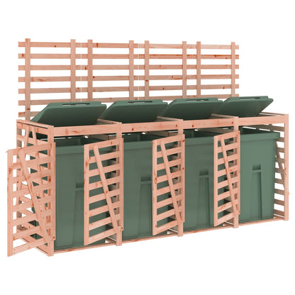 Quadruple Wheelie Bin Storage Solid Wood Douglas