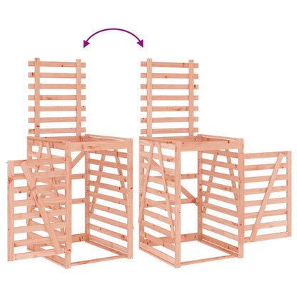 Quadruple Wheelie Bin Storage Solid Wood Douglas