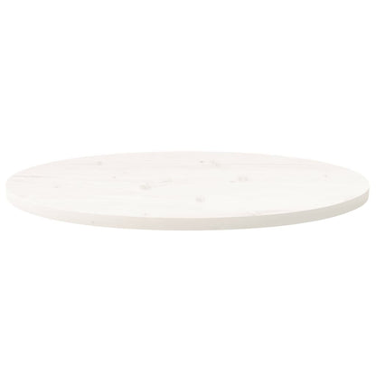 Table Top White 80x40x2.5 cm Solid Wood Pine Oval