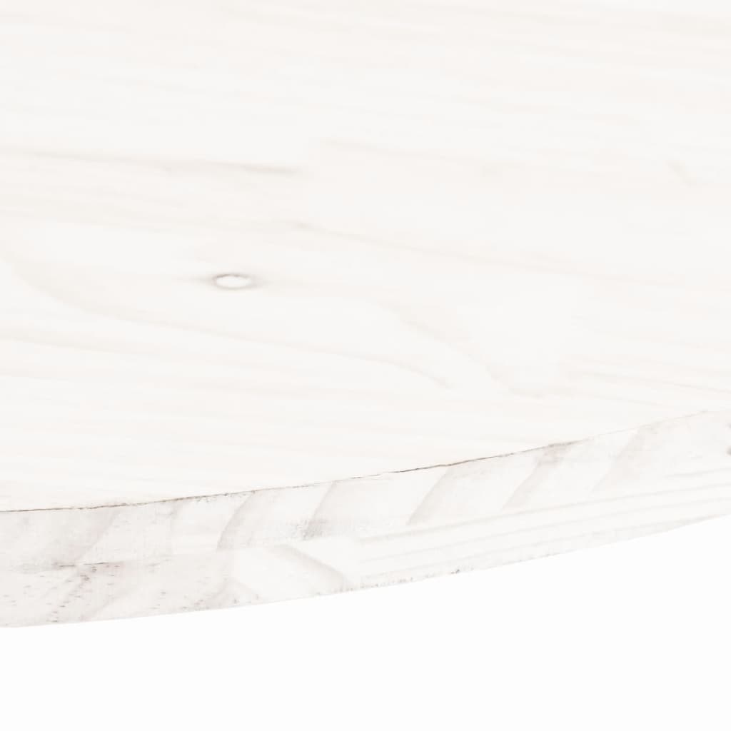 Table Top White 80x40x2.5 cm Solid Wood Pine Oval