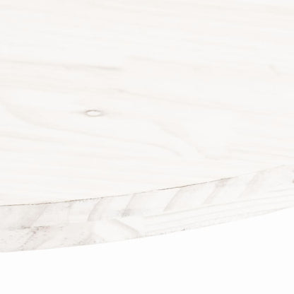 Table Top White 80x40x2.5 cm Solid Wood Pine Oval