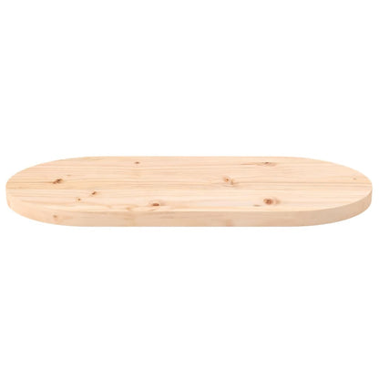 Table Top 60x30x2.5 cm Solid Wood Pine Oval