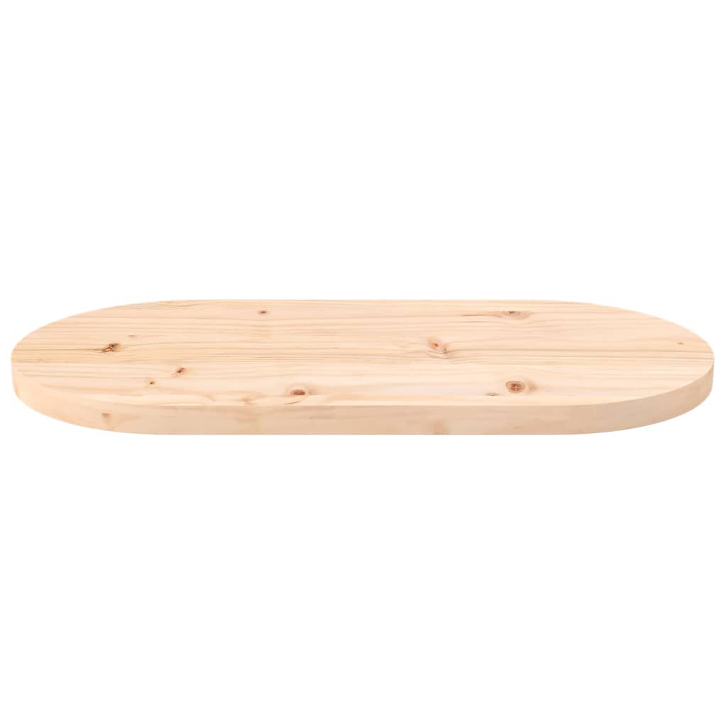 Table Top 70x35x2.5 cm Solid Wood Pine Oval