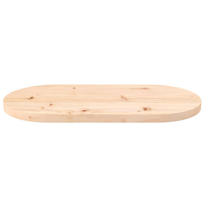 Table Top 70x35x2.5 cm Solid Wood Pine Oval