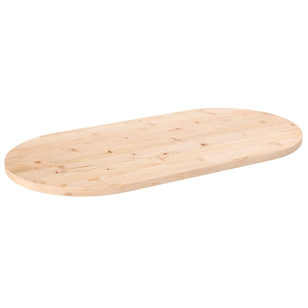 Table Top 100x50x2.5 cm Solid Wood Pine Oval