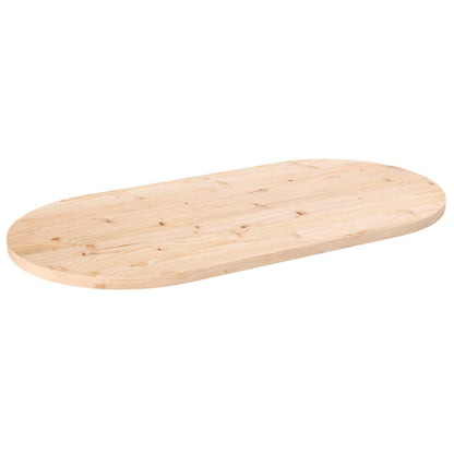 Table Top 100x50x2.5 cm Solid Wood Pine Oval