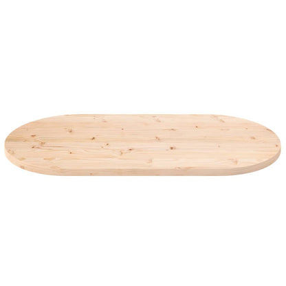 Table Top 100x50x2.5 cm Solid Wood Pine Oval