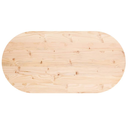 Table Top 100x50x2.5 cm Solid Wood Pine Oval