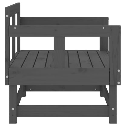 Garden Chairs 2 pcs Grey Solid Wood Pine