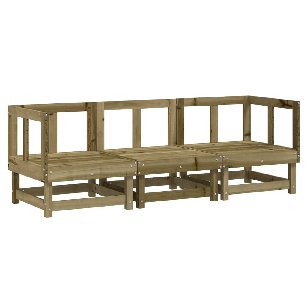 3 Piece Garden Lounge Set Impregnated Wood Pine