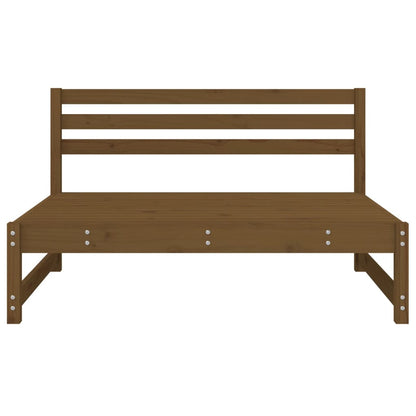 Garden Middle Sofa Honey Brown 120x80 cm Solid Wood Pine