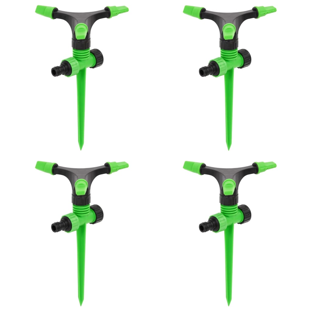 Rotating Sprinklers 4 pcs Green and Black 16x13.5x25.5 cm ABS&PP