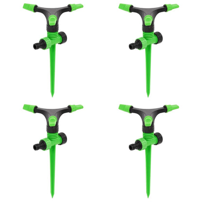 Rotating Sprinklers 4 pcs Green and Black 16x13.5x25.5 cm ABS&PP