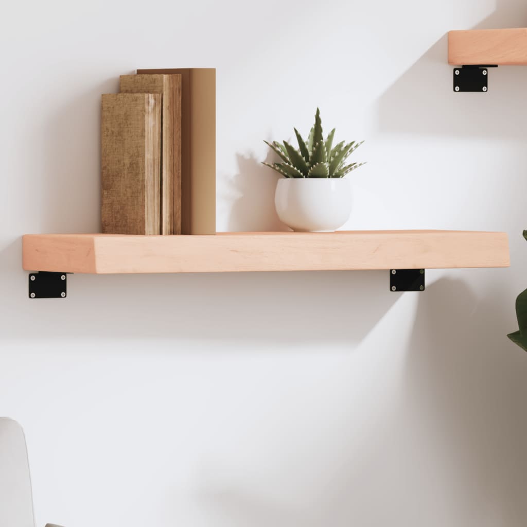 Wall Shelf 60x20x6 cm Untreated Solid Wood Oak