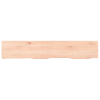 Wall Shelf 100x20x2 cm Untreated Solid Wood Oak