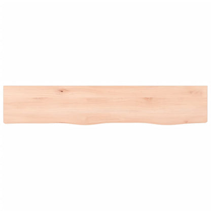 Wall Shelf 100x20x6 cm Untreated Solid Wood Oak