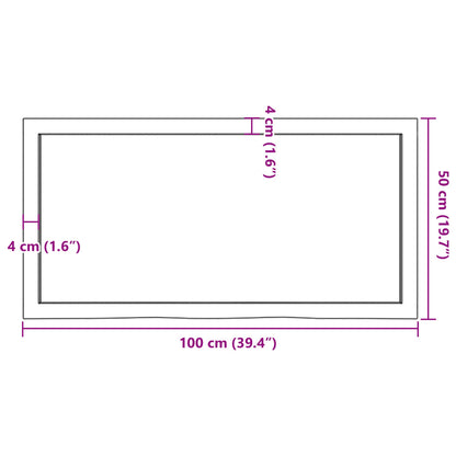 Wall Shelf 100x50x(2-4) cm Untreated Solid Wood Oak