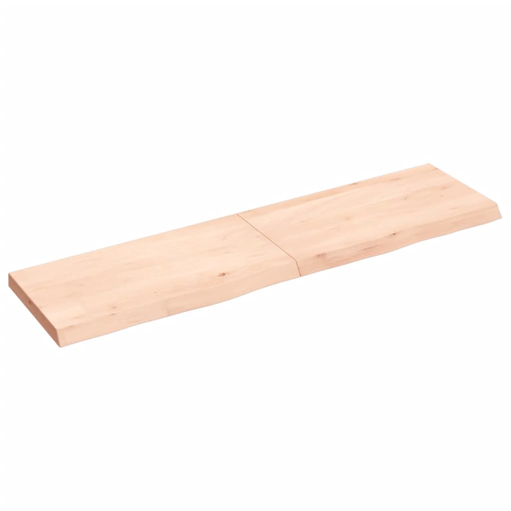 Wall Shelf 120x30x(2-4) cm Untreated Solid Wood Oak