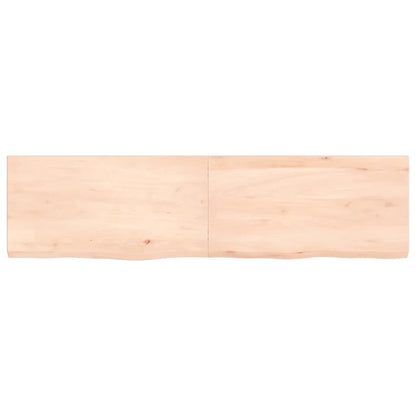 Wall Shelf 120x30x(2-4) cm Untreated Solid Wood Oak