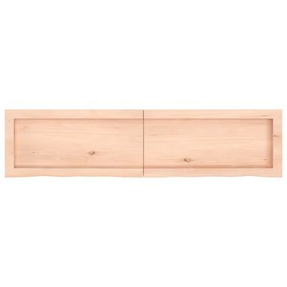 Wall Shelf 120x30x(2-4) cm Untreated Solid Wood Oak