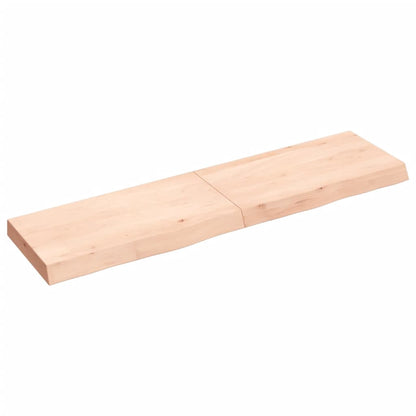 Wall Shelf 120x30x(2-6) cm Untreated Solid Wood Oak