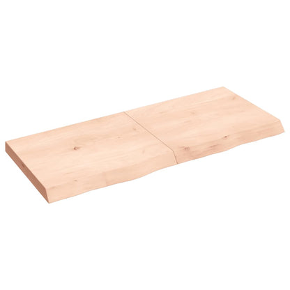 Wall Shelf 120x50x(2-6) cm Untreated Solid Wood Oak