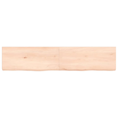 Wall Shelf 140x30x(2-6) cm Untreated Solid Wood Oak