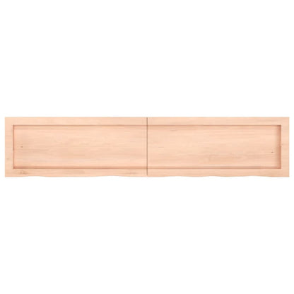 Wall Shelf 140x30x(2-6) cm Untreated Solid Wood Oak