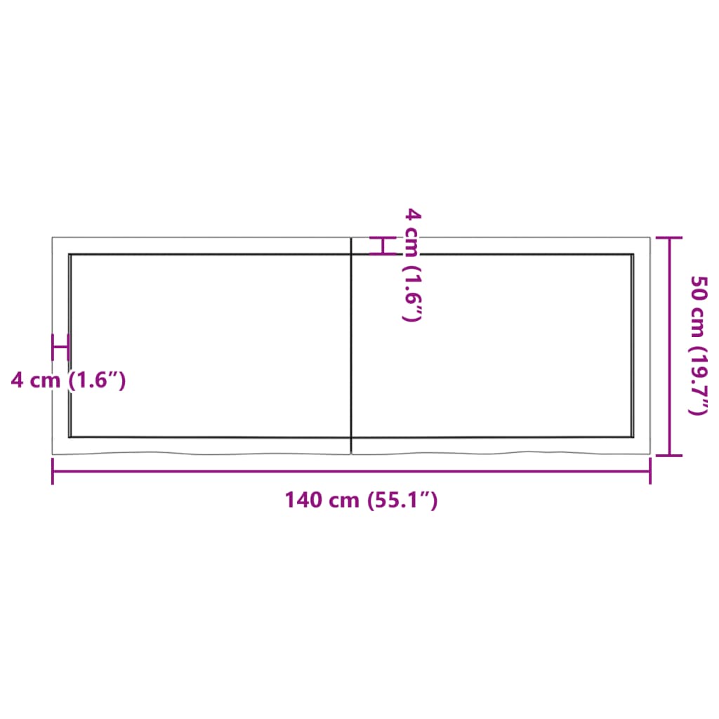 Wall Shelf 140x50x(2-6) cm Untreated Solid Wood Oak