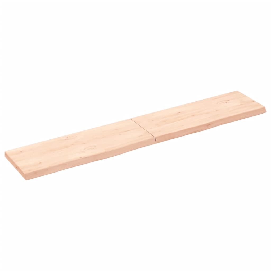 Wall Shelf 160x30x(2-4) cm Untreated Solid Wood Oak