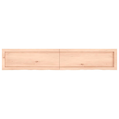 Wall Shelf 160x30x(2-4) cm Untreated Solid Wood Oak