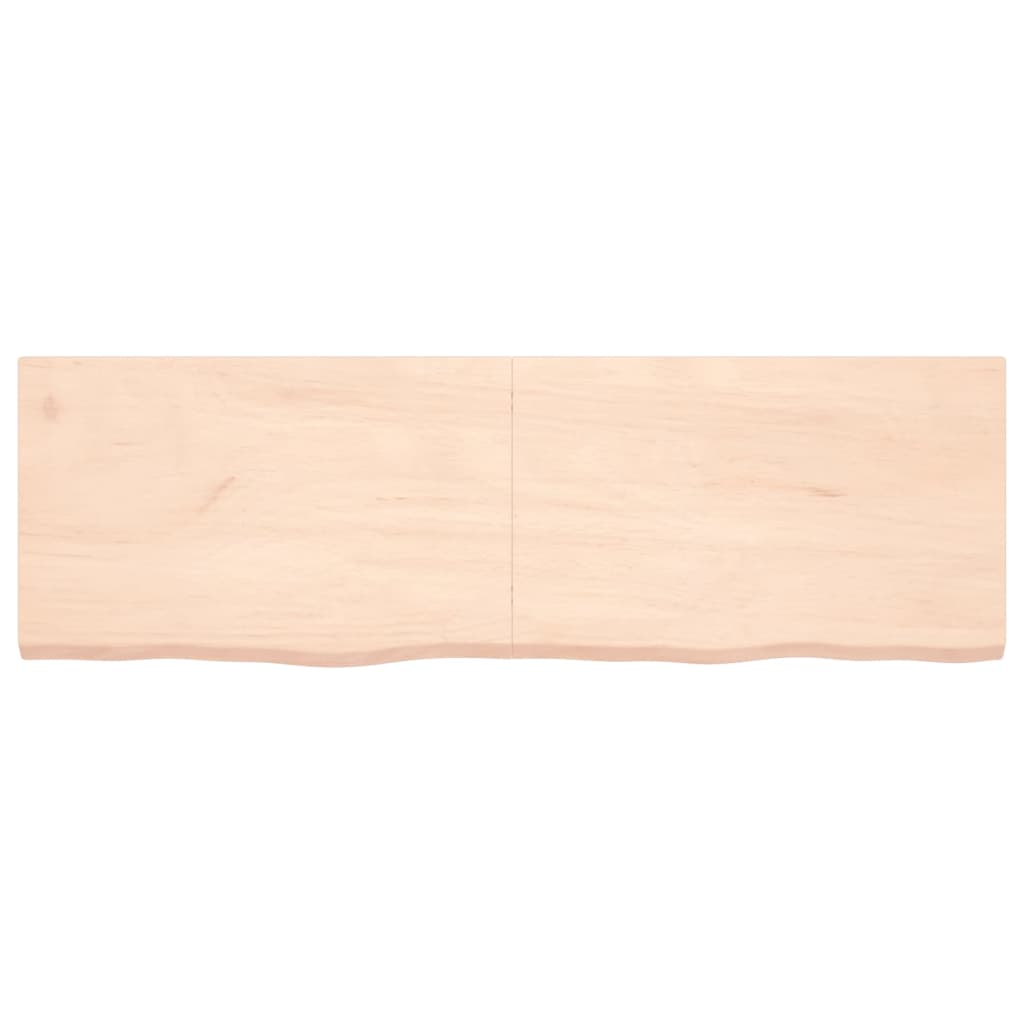 Wall Shelf 160x50x(2-4) cm Untreated Solid Wood Oak