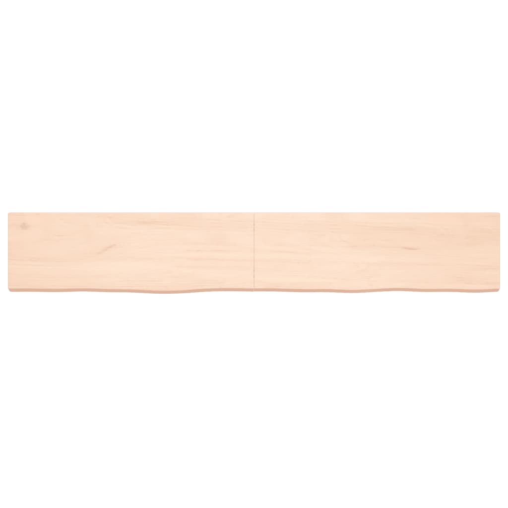 Wall Shelf 180x30x(2-4) cm Untreated Solid Wood Oak