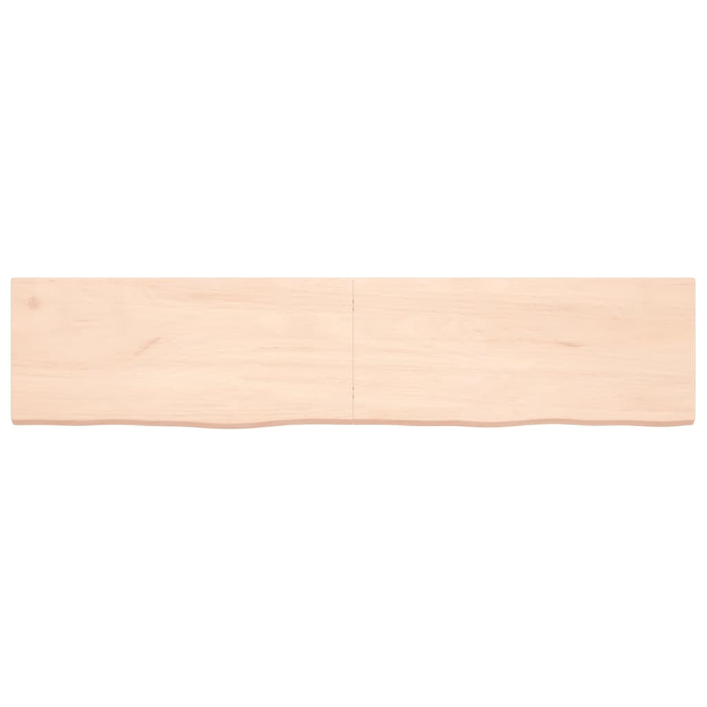 Wall Shelf 180x40x(2-4) cm Untreated Solid Wood Oak